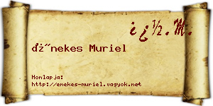Énekes Muriel névjegykártya